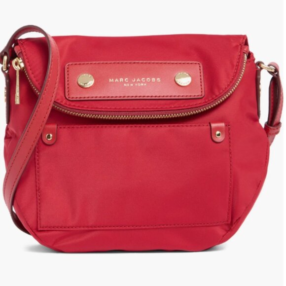MARC JACOBS NATASHA RED NYLON CROSSBODY BAG - Picture 1 of 11